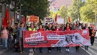Demonstrationszug am 26. September 2026 vom Volkshaus in Leipzig zur Kundgebung auf dem Simsonplatz.